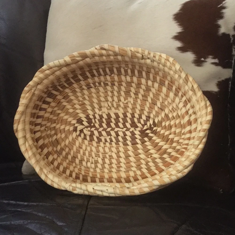 Sweet grass handwoven basket